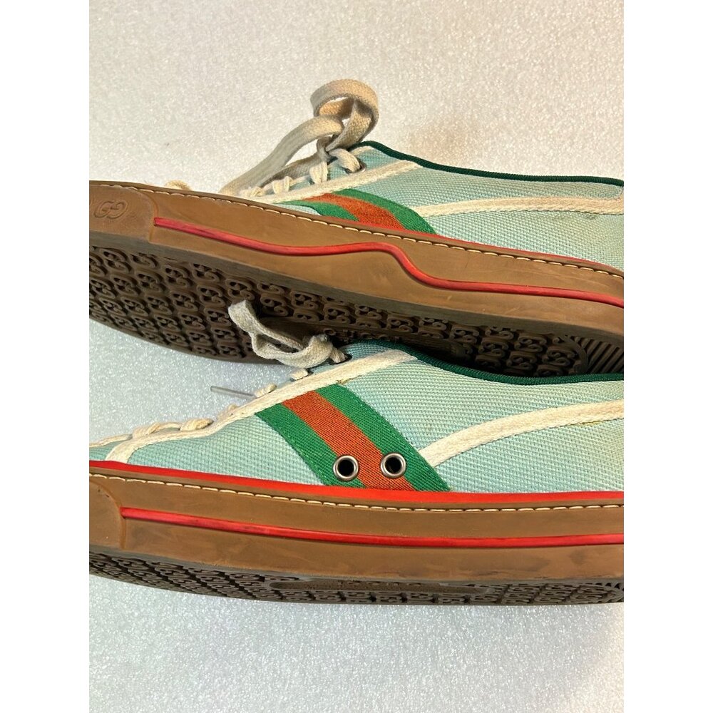 Gucci Tennis 1977 'Blue Cotton Trainers Sneakers UK 6.5 Fits Womens 9 US 9 Men's - Picture 8 of 11